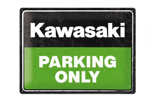 Blechschild "Kawasaki Parking Only" - 40 x 30cm